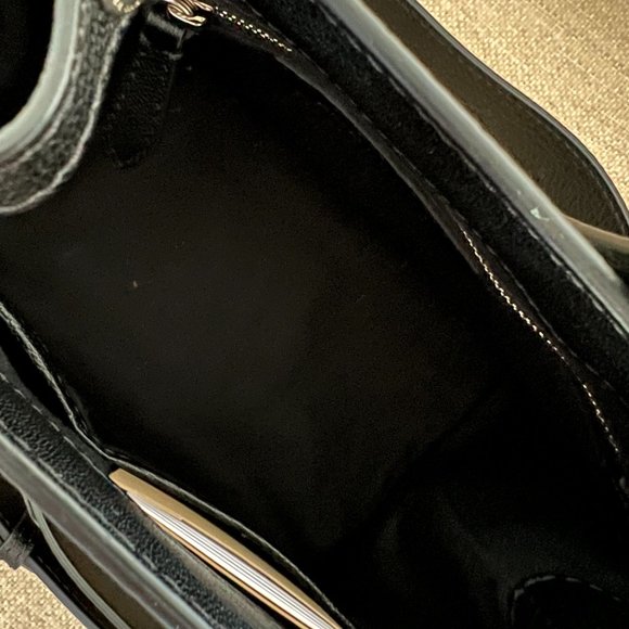 BURBERRY Goatskin Link Print Baby Banner Tote Handbag Black New Without Tags - Picture 8 of 16